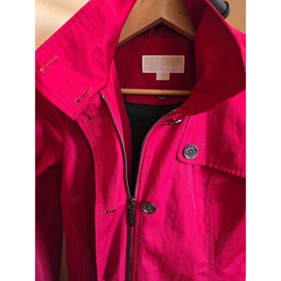 Michael kors red trench coat women's extra small - Picture 5 of 12